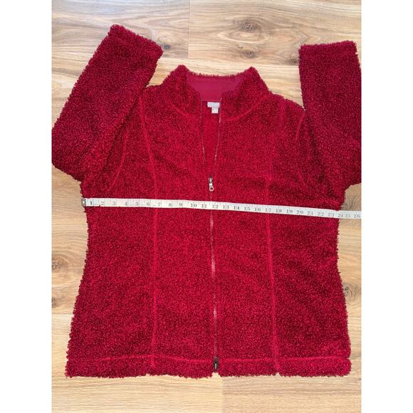 J. Jill Fuzzy Full-Zip with Pockets Cozy Teddy Bear jacket - Size XL - Picture 10 of 11